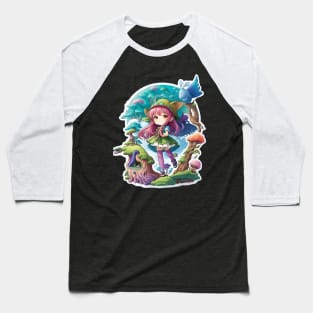 Chibi Adventurer Girl Baseball T-Shirt